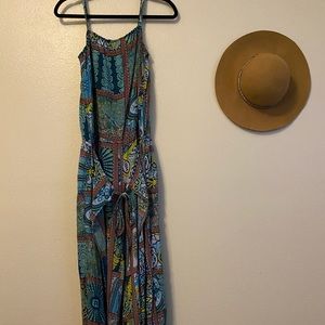 Earthbound Trading Colorful Wide Leg Romper